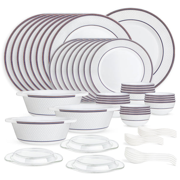 Larah by Borosil Starlight Premia Opalware Dinner Set – 51 Pieces - image 2