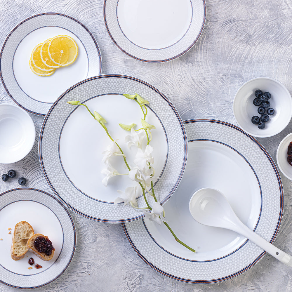 Larah by Borosil Starlight Premia Opalware Dinner Set – 51 Pieces - image 3