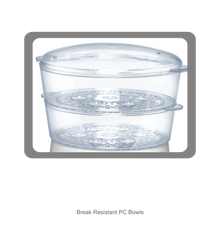 Inalsa Gourmet Food Steamer (White & Transparent, 5 Litre)
