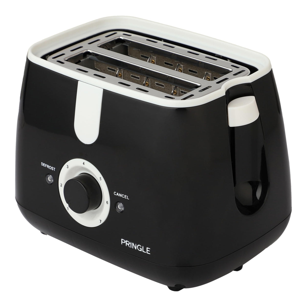 Pringle PT406 750W black 2 slice toaster front official