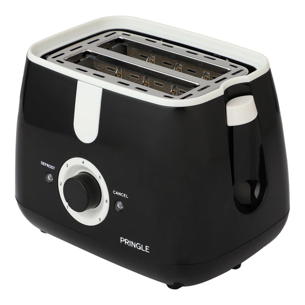 Pringle PT406 750W black 2 slice toaster front official
